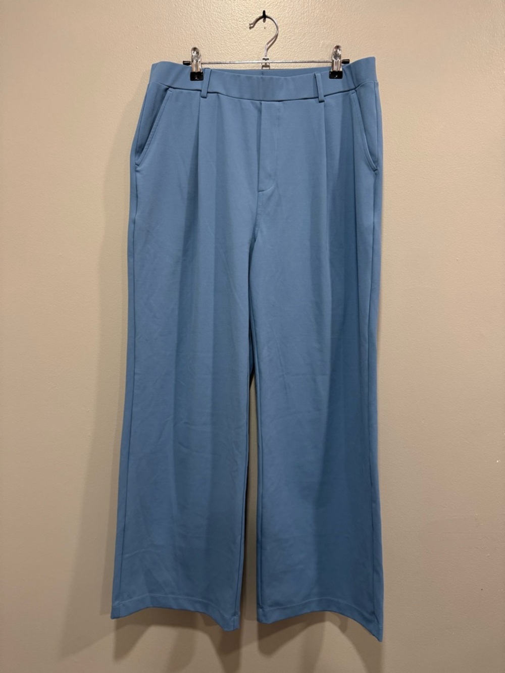Halara Wide Leg Blue Pull On Pant Size Large Regular